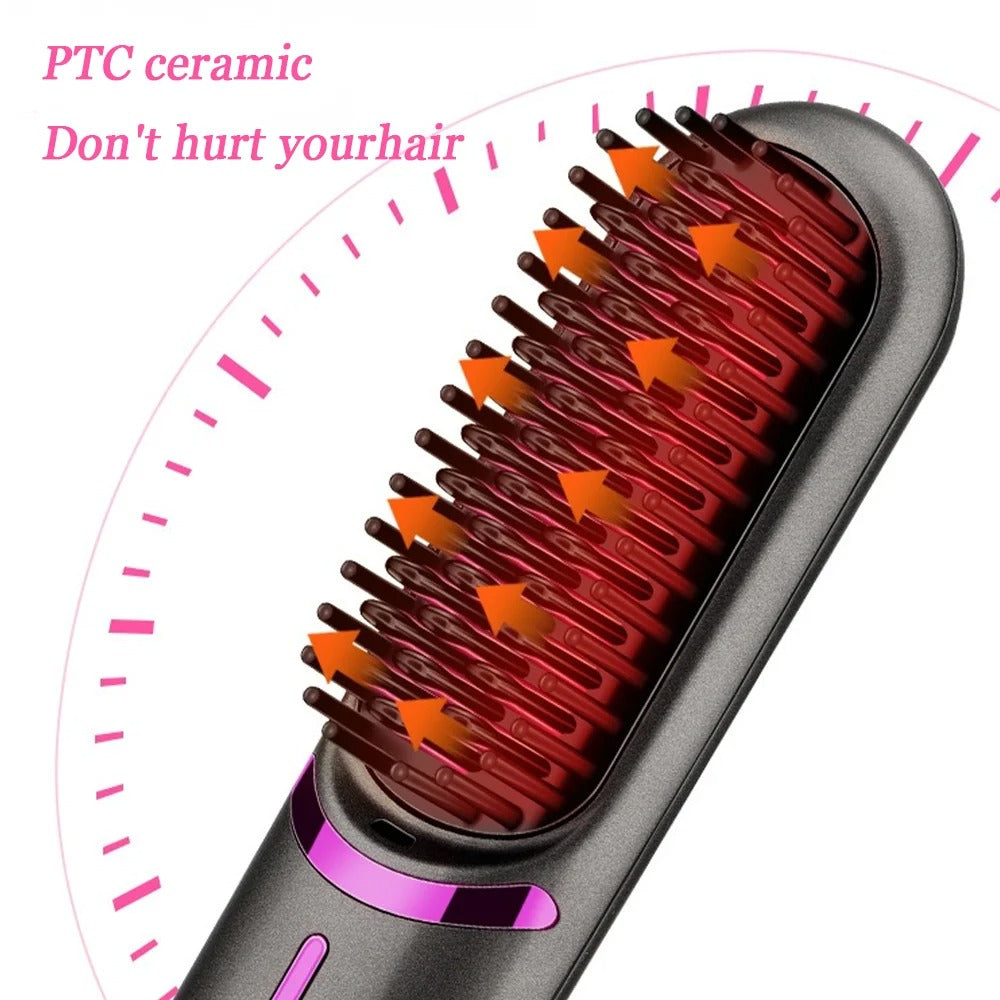 Tima Styler – Estilizador de cepillo alisador inalámbrico para cabello liso en cualquier lugar