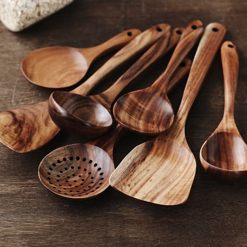 Teak Küchenutensilien Set für Ihre Küche-6