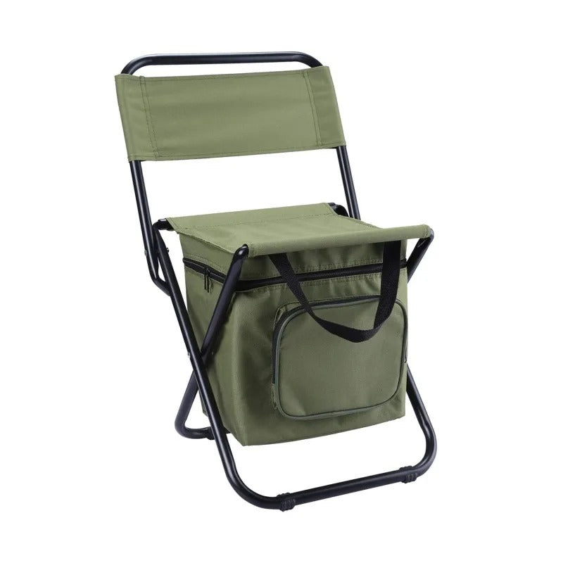 COOLCAMP CHAIR - Folding chair with backrest & integrated cool bag