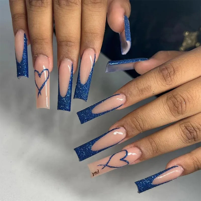 Presson Chic - 24 pieces pink nails with design | Quick to apply & elegant for any occasion