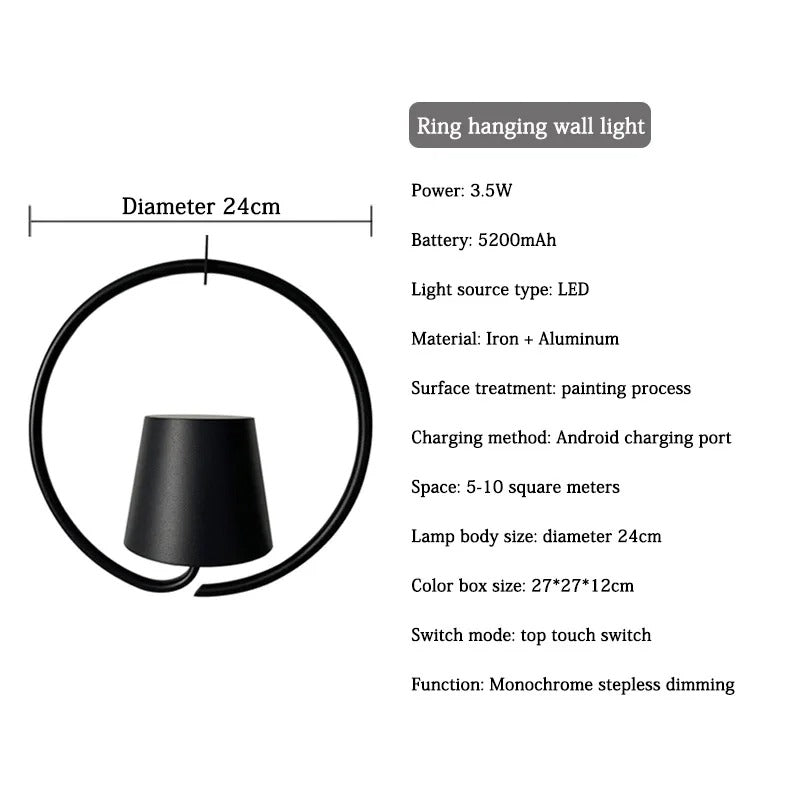 LUMIPEND – Lámpara colgante LED recargable para interiores y exteriores