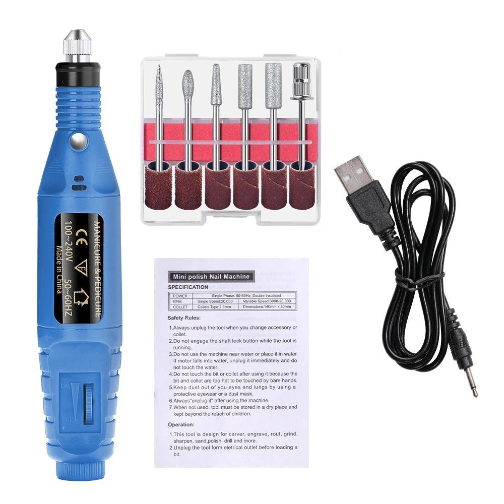 ProNail Expert – Elektrisches 6-in-1 Nagelpflege-Set für Maniküre & Pediküre