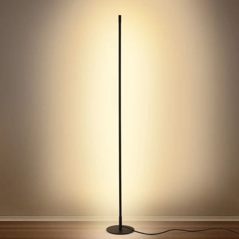Stehlampe Schwarz 140 cm Led Metall Glas Warmweiß 20W für Wohnzimmer-3