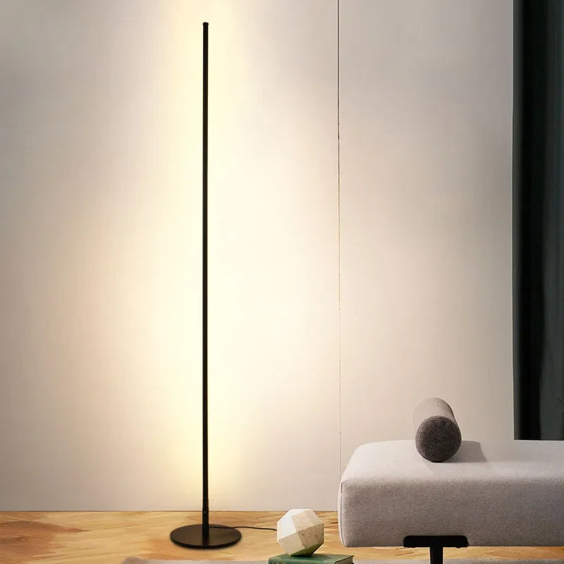 Stehlampe Schwarz 140 cm Led Metall Glas Warmweiß 20W für Wohnzimmer-6