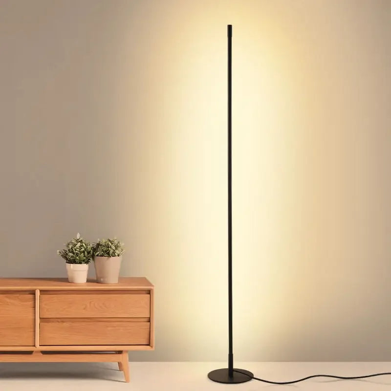 Stehlampe Schwarz 140 cm Led Metall Glas Warmweiß 20W für Wohnzimmer-4