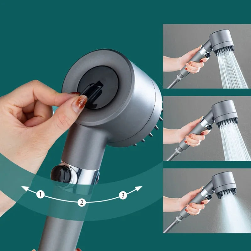 Duschkopf Wassersparend mit Massagefunktion 10 cm Durchmesser ABS Kunststoff-4