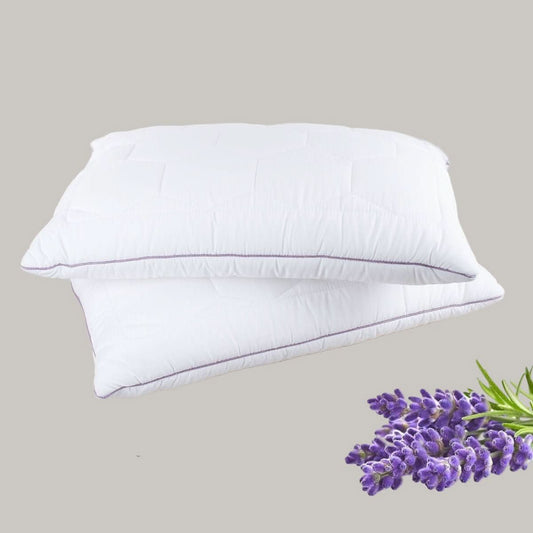 Veluvon Serenity Pillow | Hypoallergenic & Antibacterial | With Lavender Scent | Soft Sleeping Pillow for Sensitive Skin