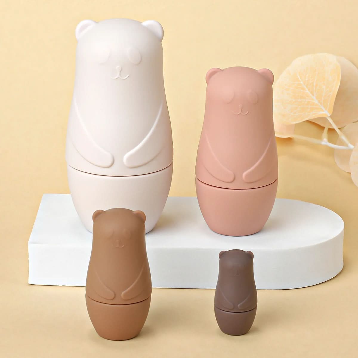 SiliconeNest - Bambole impilabili in silicone per promuovere la motricità fine.