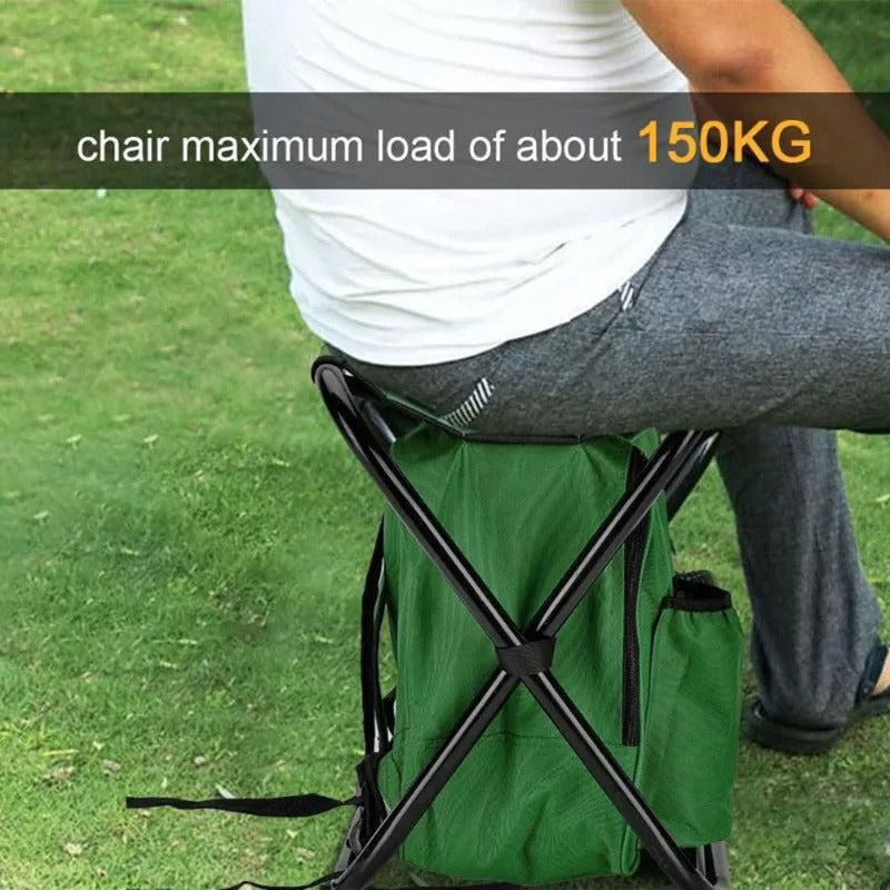 CAMOCHAIR PACK - 3-in-1 camouflage rucksack with folding chair & cooler compartment