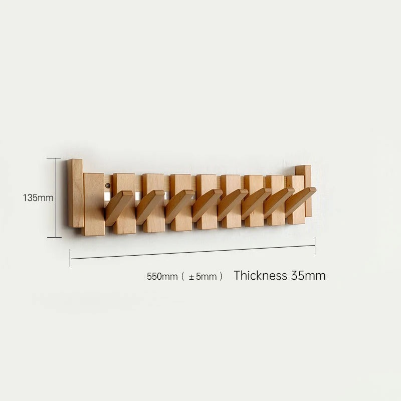 Gancho de pared de madera – Gancho plegable de madera para un orden con estilo