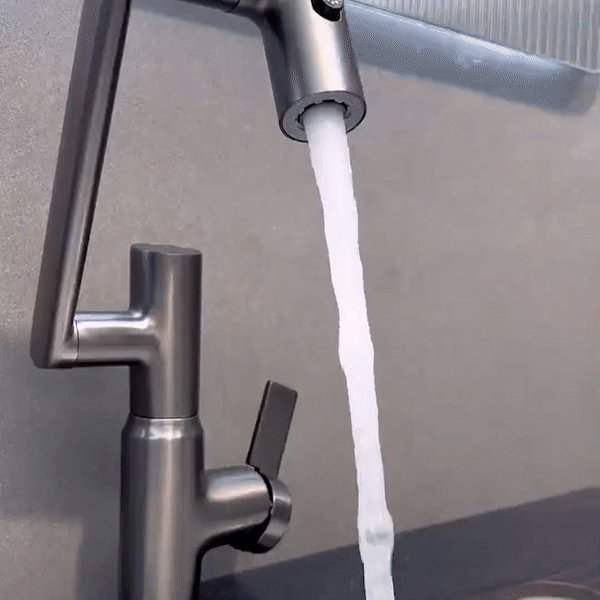 Wasserhahn Küche Chrom 360° Drehbar Standard Messing Höhenverstellbar-3