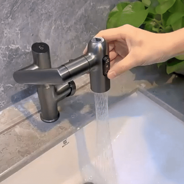 Wasserhahn Küche Chrom 360° Drehbar Standard Messing Höhenverstellbar-5