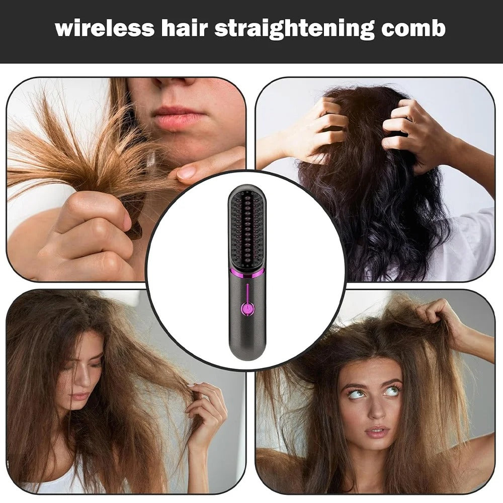 Tima Styler – Estilizador de cepillo alisador inalámbrico para cabello liso en cualquier lugar