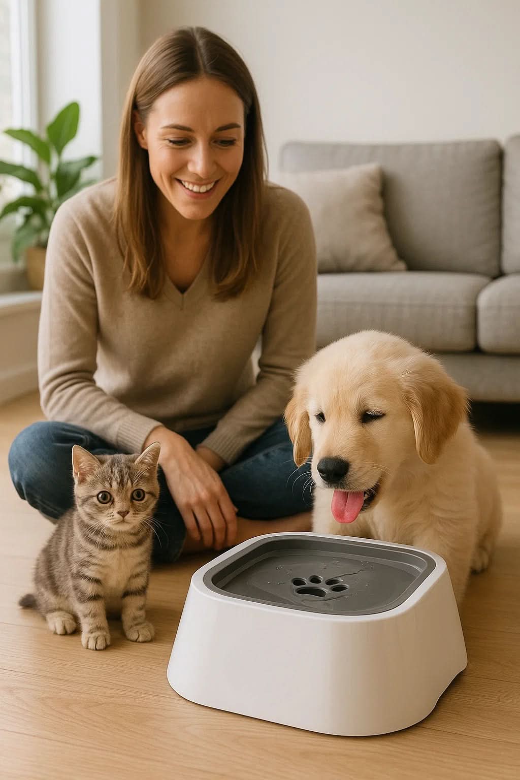 GETRÄNKEGUARD – Gamelle d'eau avec fonction anti-renversement et disque flottant