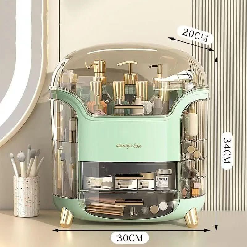 BeautySence make-up organiser - Dustproof & waterproof cosmetics box with elegant design