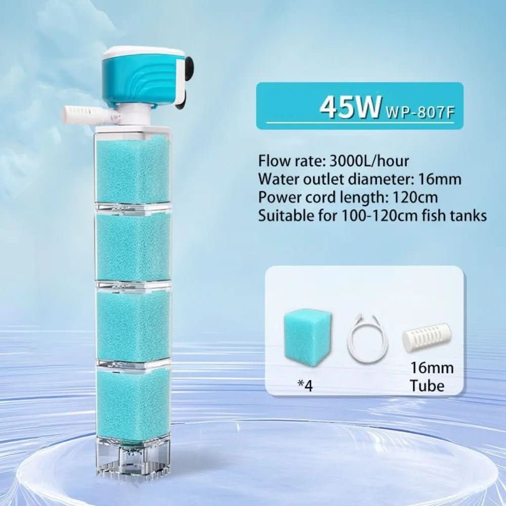 AquaClear Pro – 5-in-1 Aquarium Filtration System for Crystal-Clear Water