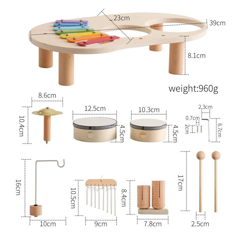 Melodiny Set – Muzikaal houten speelgoed voor creatieve baby's vanaf 12 maanden