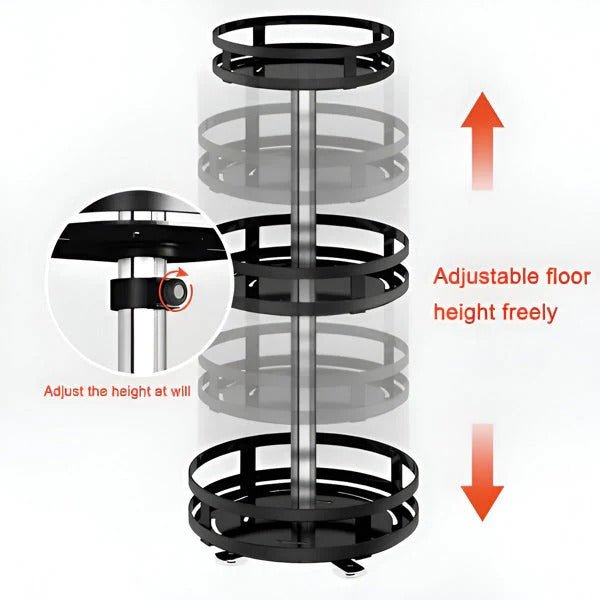 SPACORA – 360-degree rotating 3-tier storage solution for practical and organized storage