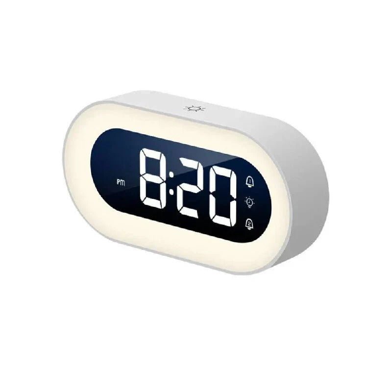 BRILTIME – Dimmable digital alarm clock with adjustable brightness and night light