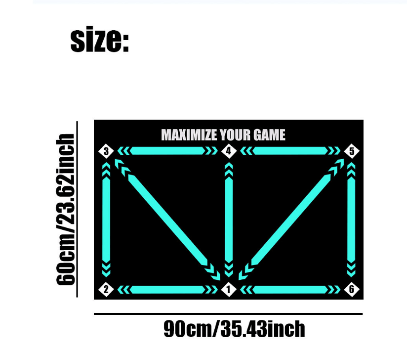 FOOTMASTER - Non-slip soccer training mat for effective technique training, coordination, and ball control indoors