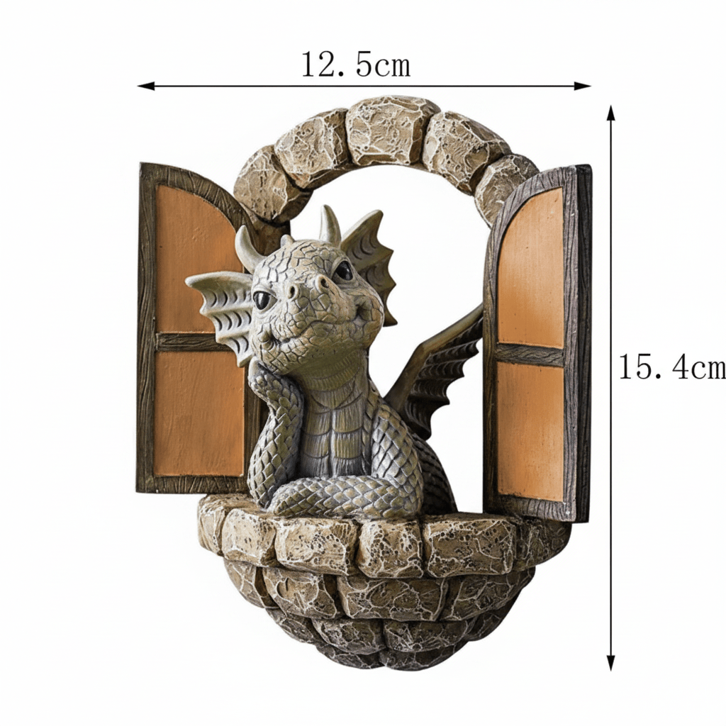 DRACHENZAUBER - Handcrafted Fantasy Dragon for a Fairy Garden & Garden Décor