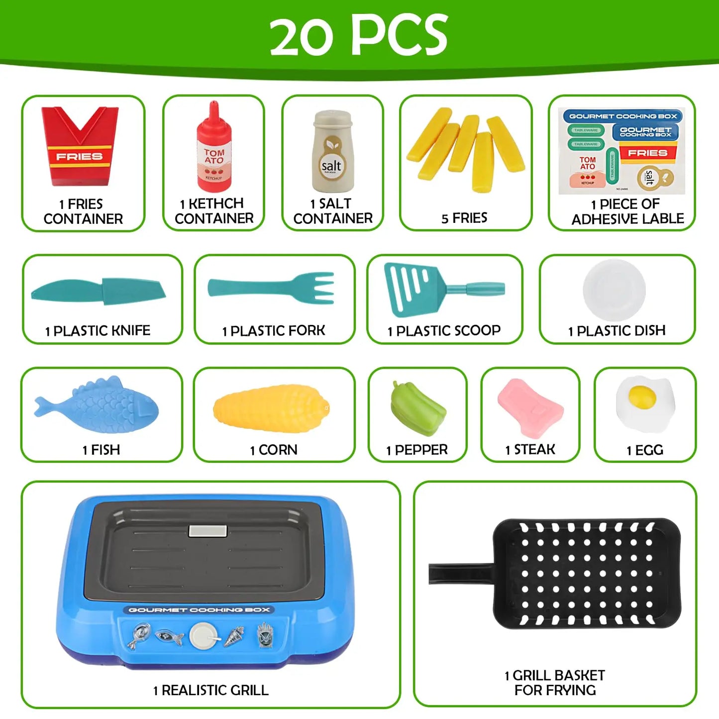 LittleChef – Set de cocina de juego para cocinar con imaginación