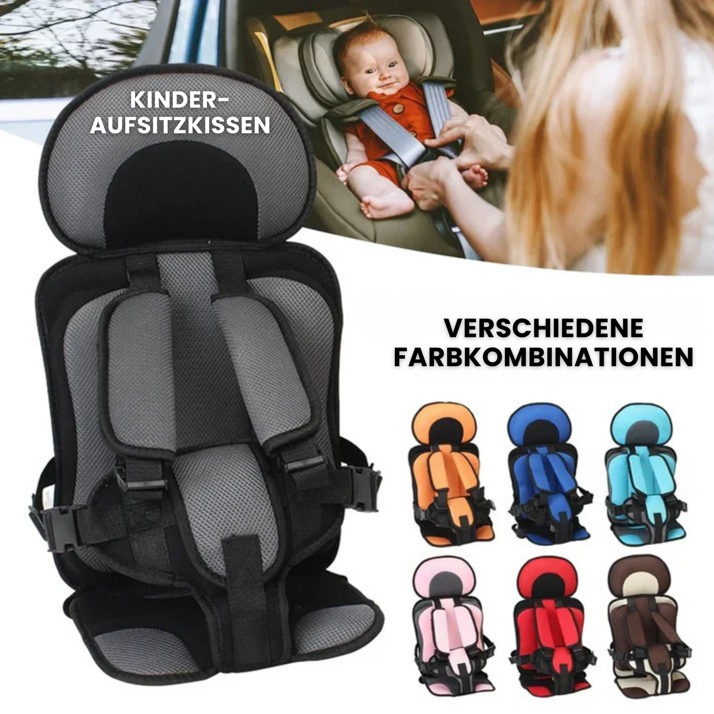 SafeRide child seat - Ergonomic & safe for every car journey