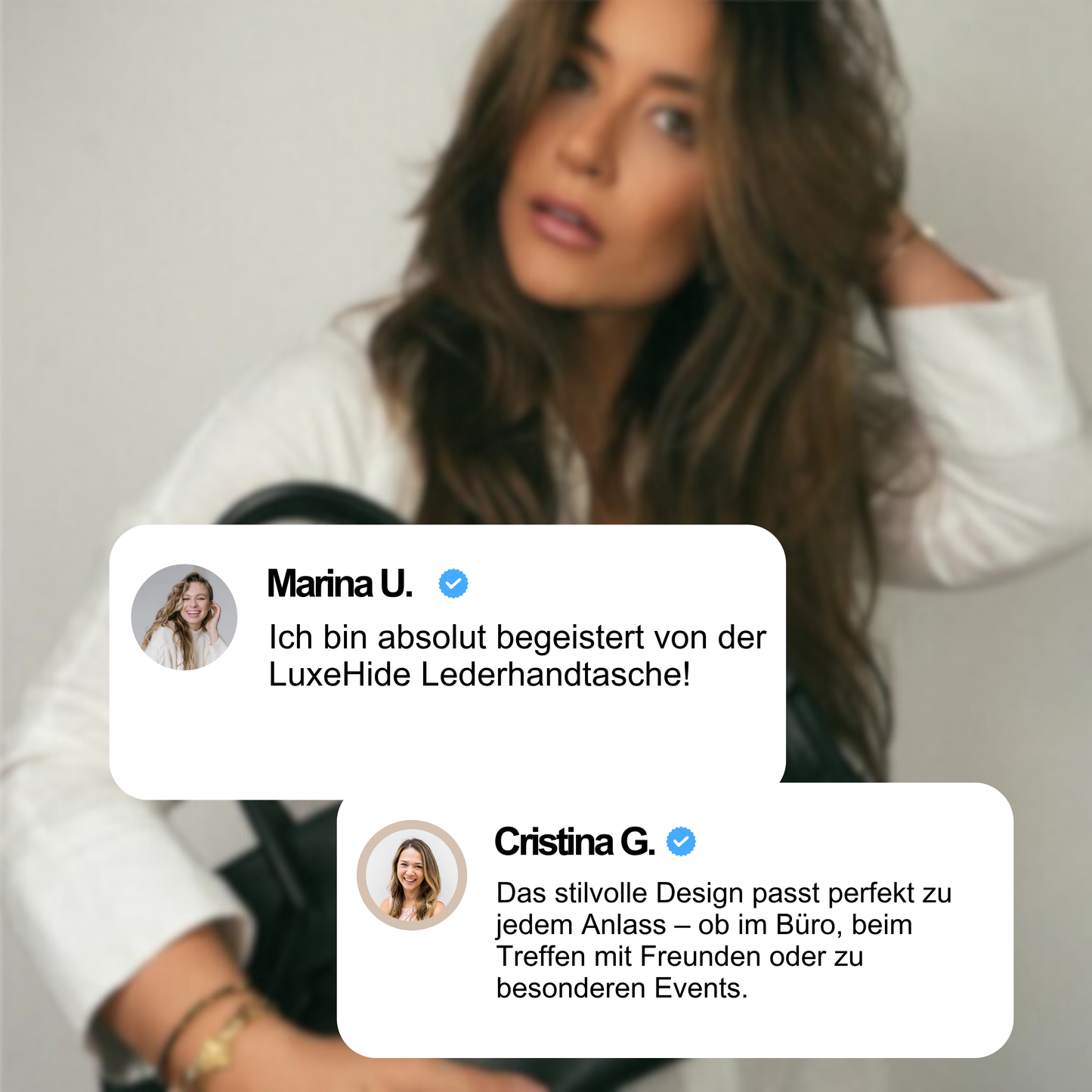 LuxeHide Lederhandtasche – Premium Cowhide & Stilvolles Design für jeden Anlass