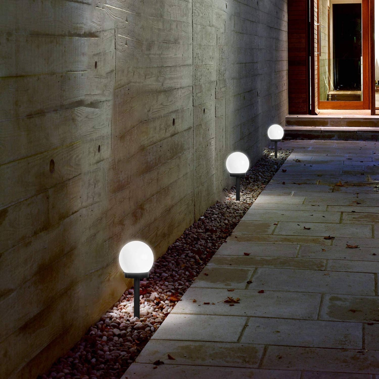 Lámpara solar de jardín LED Runde – Iluminación de jardín eficiente en energía y con estilo con control automático de luz