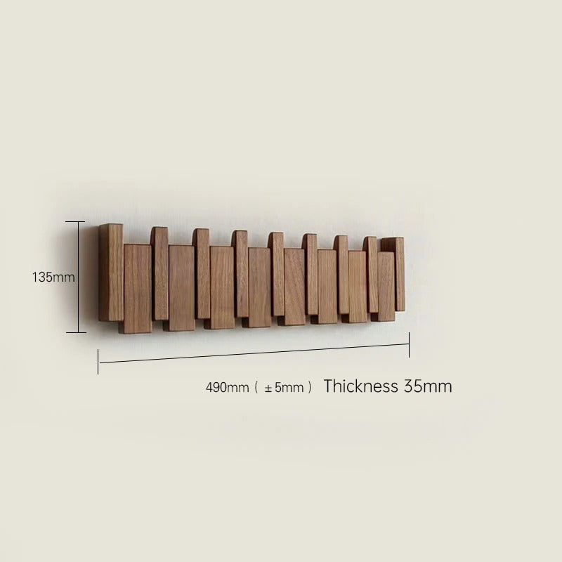 Gancho de pared de madera – Gancho plegable de madera para un orden con estilo