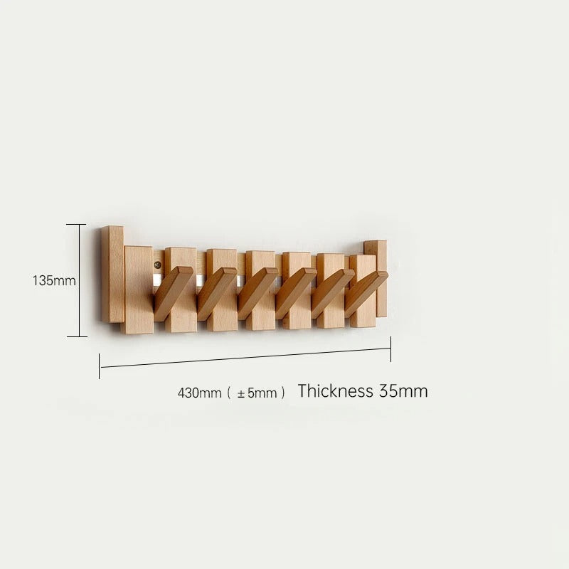 Gancho de pared de madera – Gancho plegable de madera para un orden con estilo