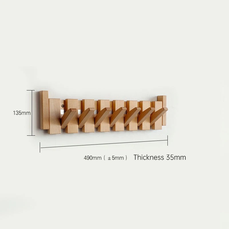 Gancho de pared de madera – Gancho plegable de madera para un orden con estilo