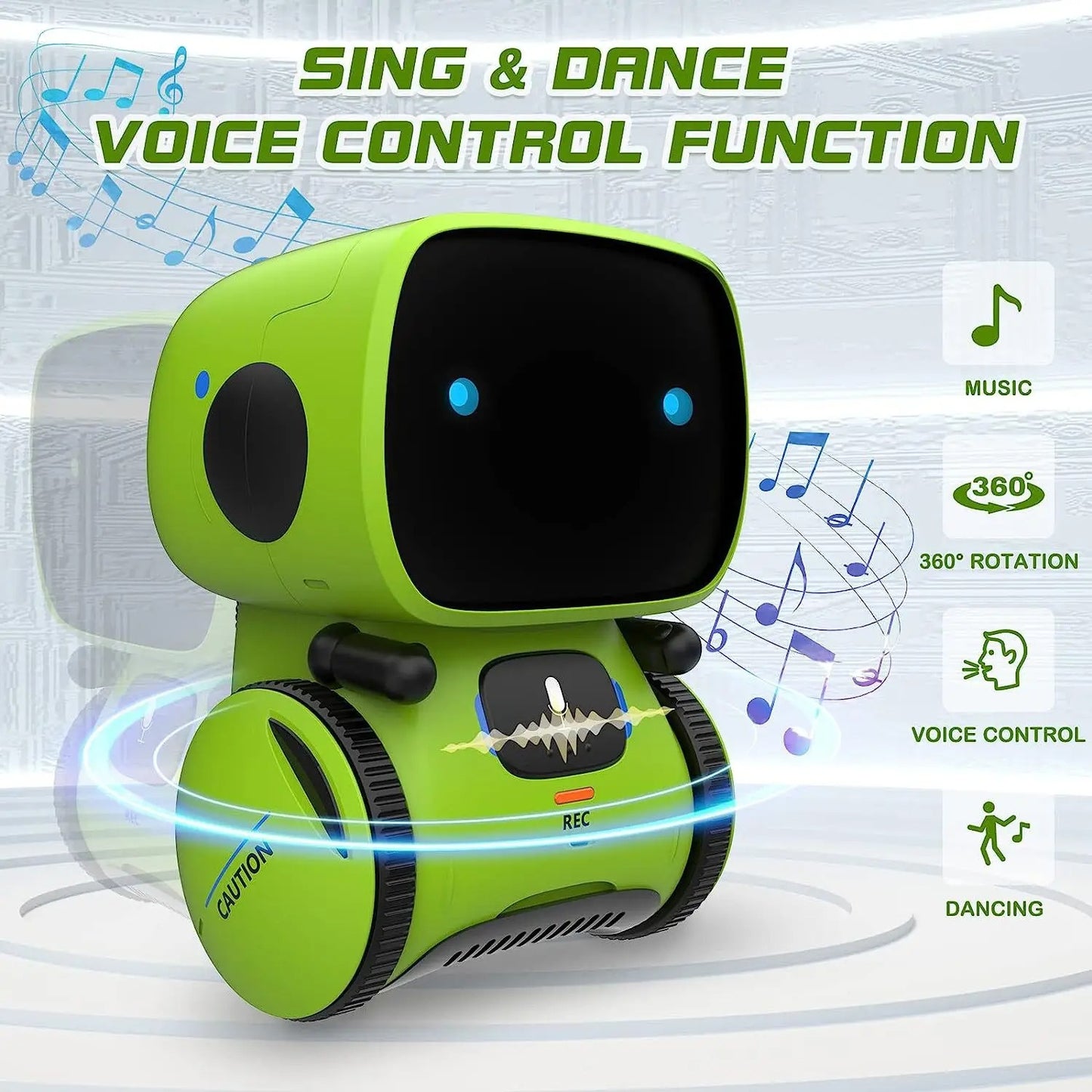 GrooveBot Mini - Interactive dance robot with voice and sound functions