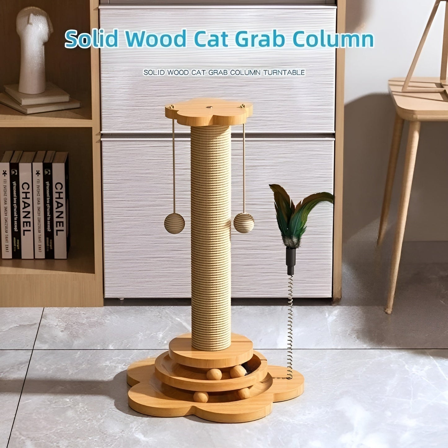 Woodpounce - elegantes Holzkatze -Spielzeug für interaktives Spiel-4