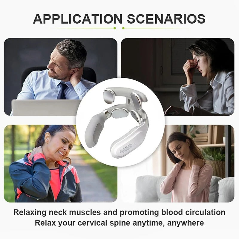 Luxe nek massager – 4-in-1 nek massager met warmte & vibratie