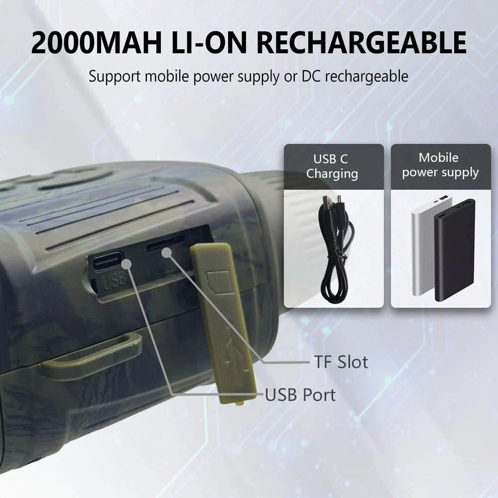 NightPulse Binoculars– Night vision binoculars with 300 m range & recording function
