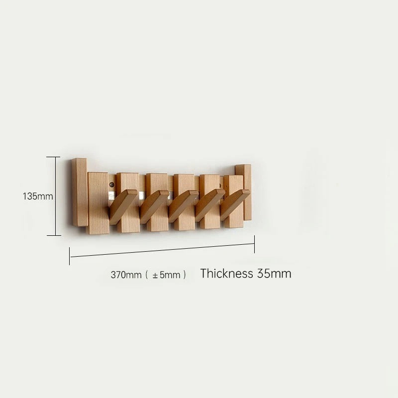 Gancho de pared de madera – Gancho plegable de madera para un orden con estilo