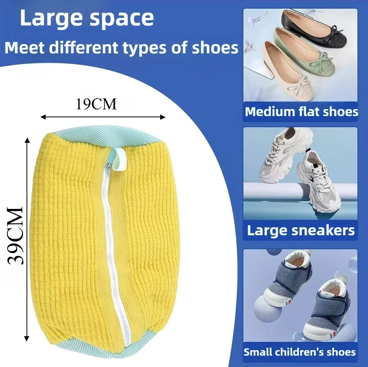 SHOECLEAN BAG - washing bag for shoes for thorough cleaning in the washing machine