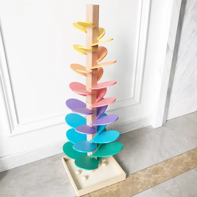 Houten marmeren toren - interactief zintuiglijk speelgoed voor de ontwikkeling van kinderen