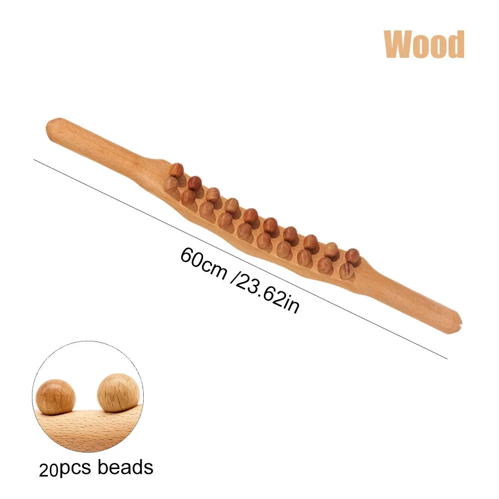 WoodEase Pro - Bastone da massaggio Gua Sha per un rilassamento muscolare mirato e una migliore circolazione sanguigna