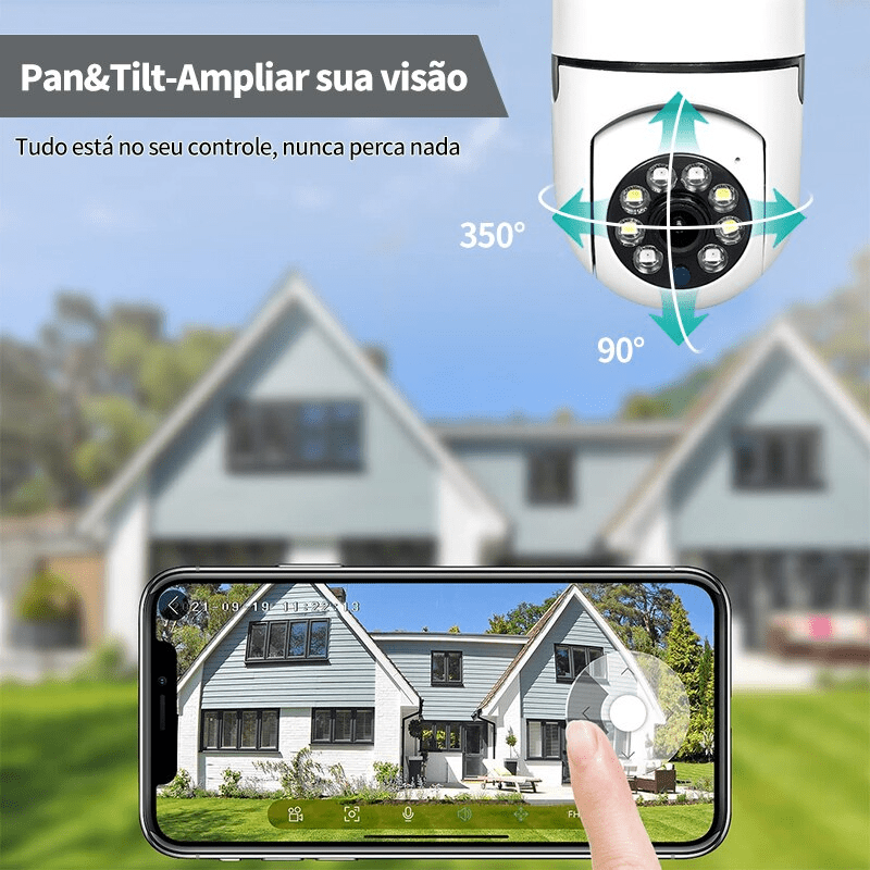 Intelligente beveiligingscamera met 360° bewaking en wifi-functie