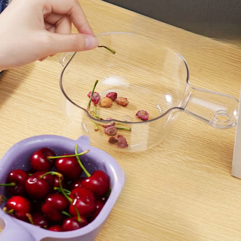 Multifunktionaler Abflusskorb mit Griff – Zwei-Schichten-System für Obst und Gemüse-6