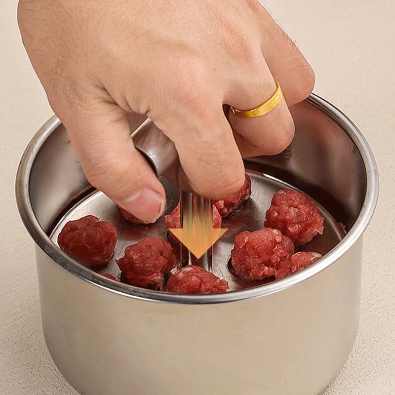 Edelstahl Fleischbällchenform – Ergonomische Küchenhilfe für gleichmäßige Fleischbällchen-5