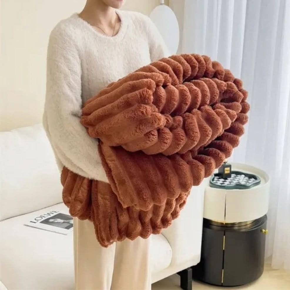 Variant image for Kuscheldecke Beige 150x200 cm Polyester für Alle Jahreszeiten-7