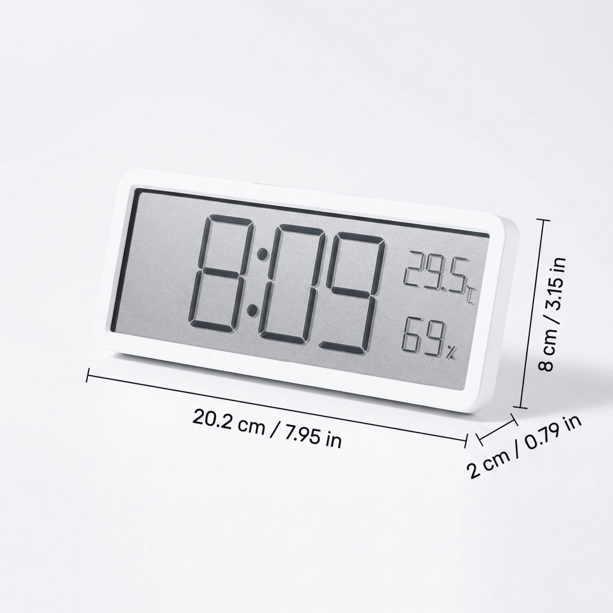 TEMPOTIX – Digital LED Wall Clock with Clear Time and Temperature Display