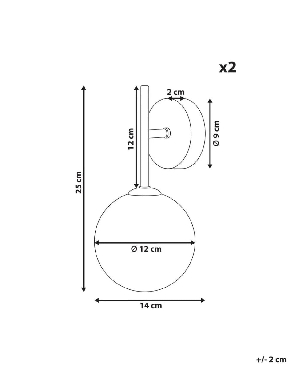AMBRISA – Handgemaakte glazen wandlamp