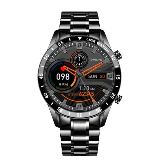 LIGETRON – Luxury Bluetooth Smartwatch with Full Touchscreen and Stainless Steel Band