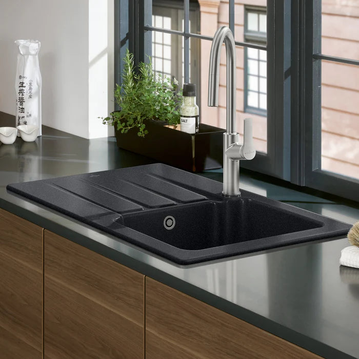 Architectura 50 ceramic washbasin - Robust & elegant in chromite for every bathroom
