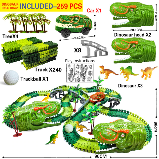  Dinoexpress Train Set - Abenteuerliches Spiel Set für Kinder-6