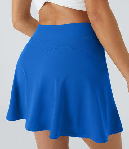 COURTLINE - 2-in-1 tennis skirt with concealed side pockets & flat waistband